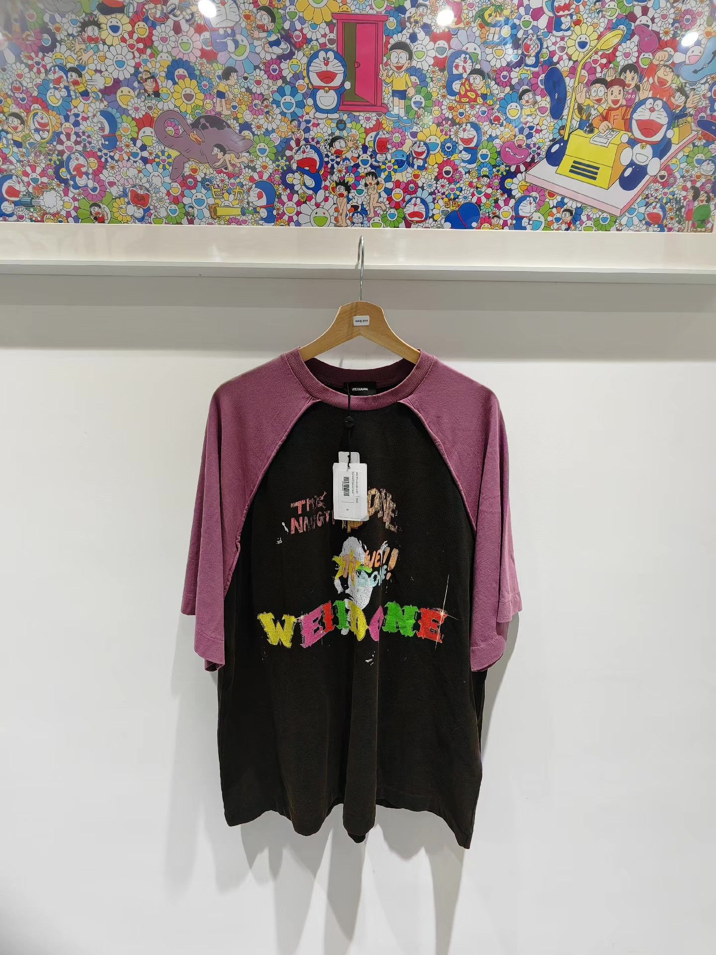 WE11DONE We11done 23FW Raglan Sleeve Sleeve Tee。 Q15 Size US S / EU 44-46 / 1 - 2 Thumbnail