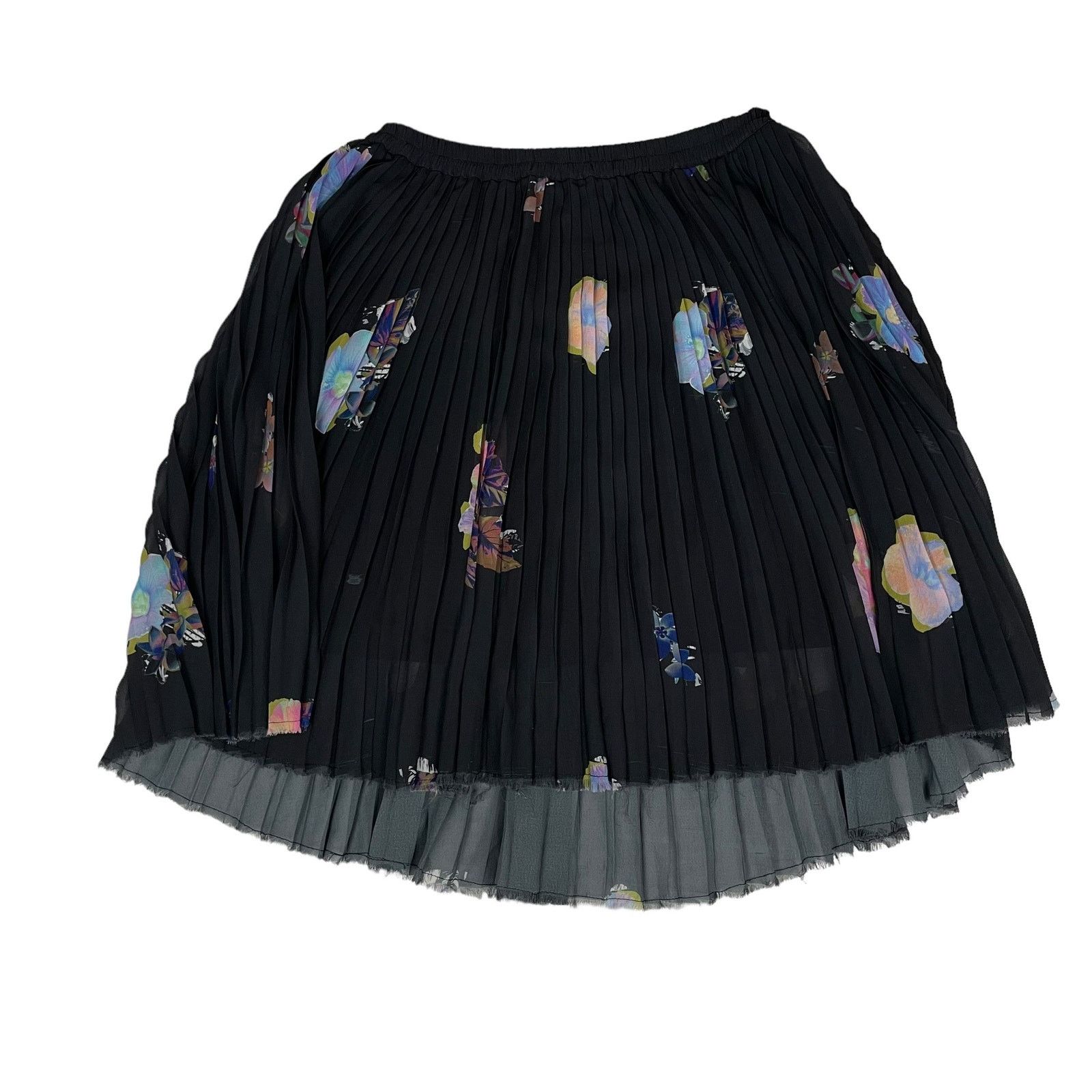 Acne Studios Acne Women's Black Polyester Pleated Pull On Flare Skirt 38 Size 38" / US 16 / IT 52 - 6 Thumbnail
