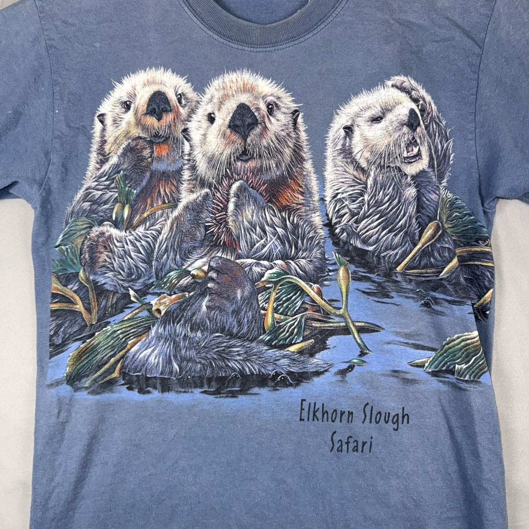 Vintage VINTAGE Sutton's Sportswear Elkhorn Slough Safari Sea Otters Graphic Shirt Sz S Mens Small Blue graphic print Animals Safari 90s Size US S / EU 44-46 / 1 - 4 Thumbnail