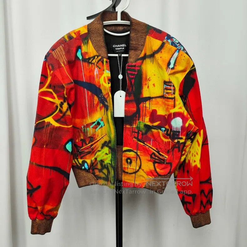 Chanel Chanel Graffiti printed cotton clothing coat Size XS / US 0-2 / IT 36-38 - 1 Thumbnail