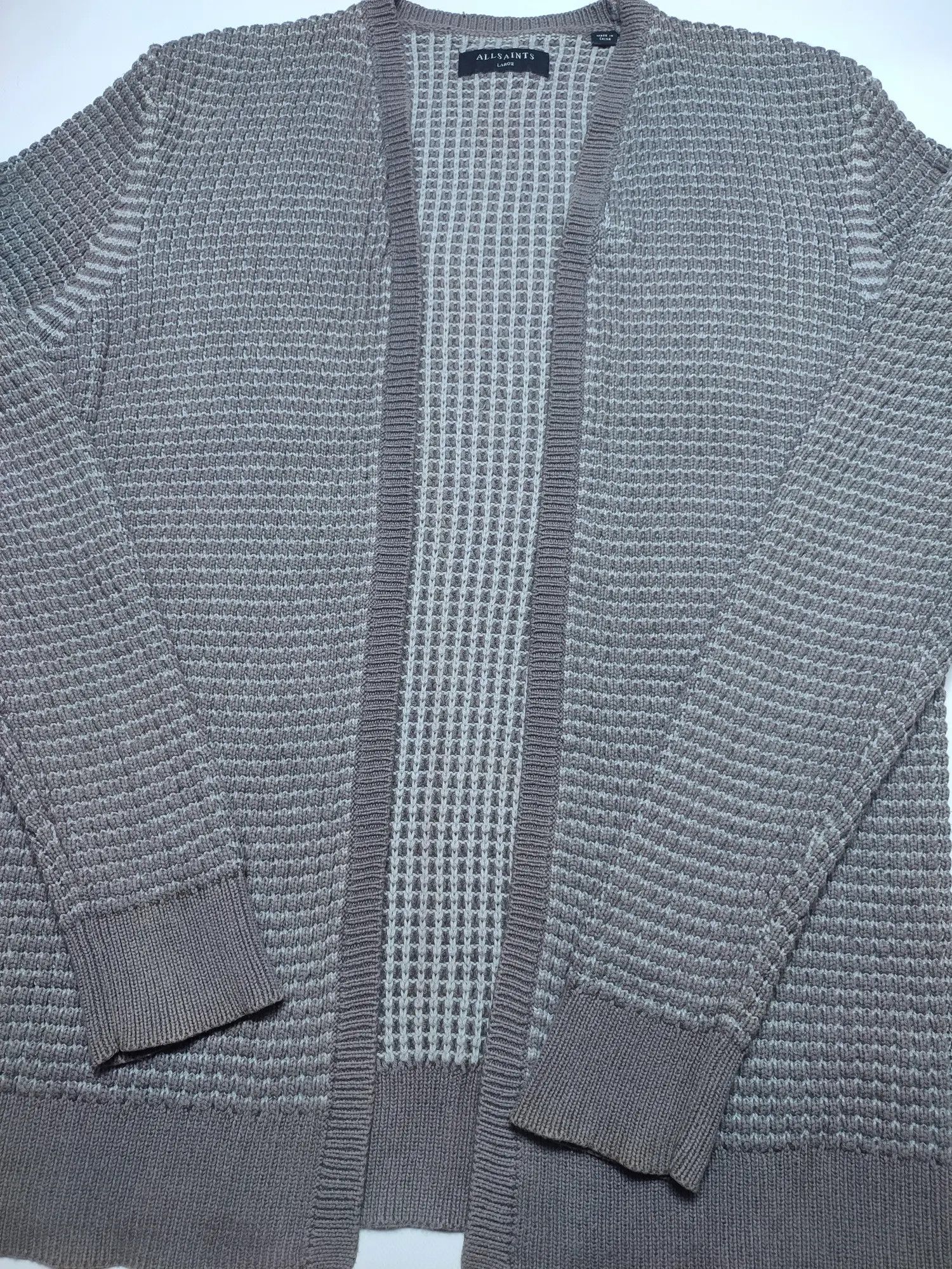 Allsaints Allsaints Open Waffle Heavy Cardigan Size US L / EU 52-54 / 3 - 10 Thumbnail