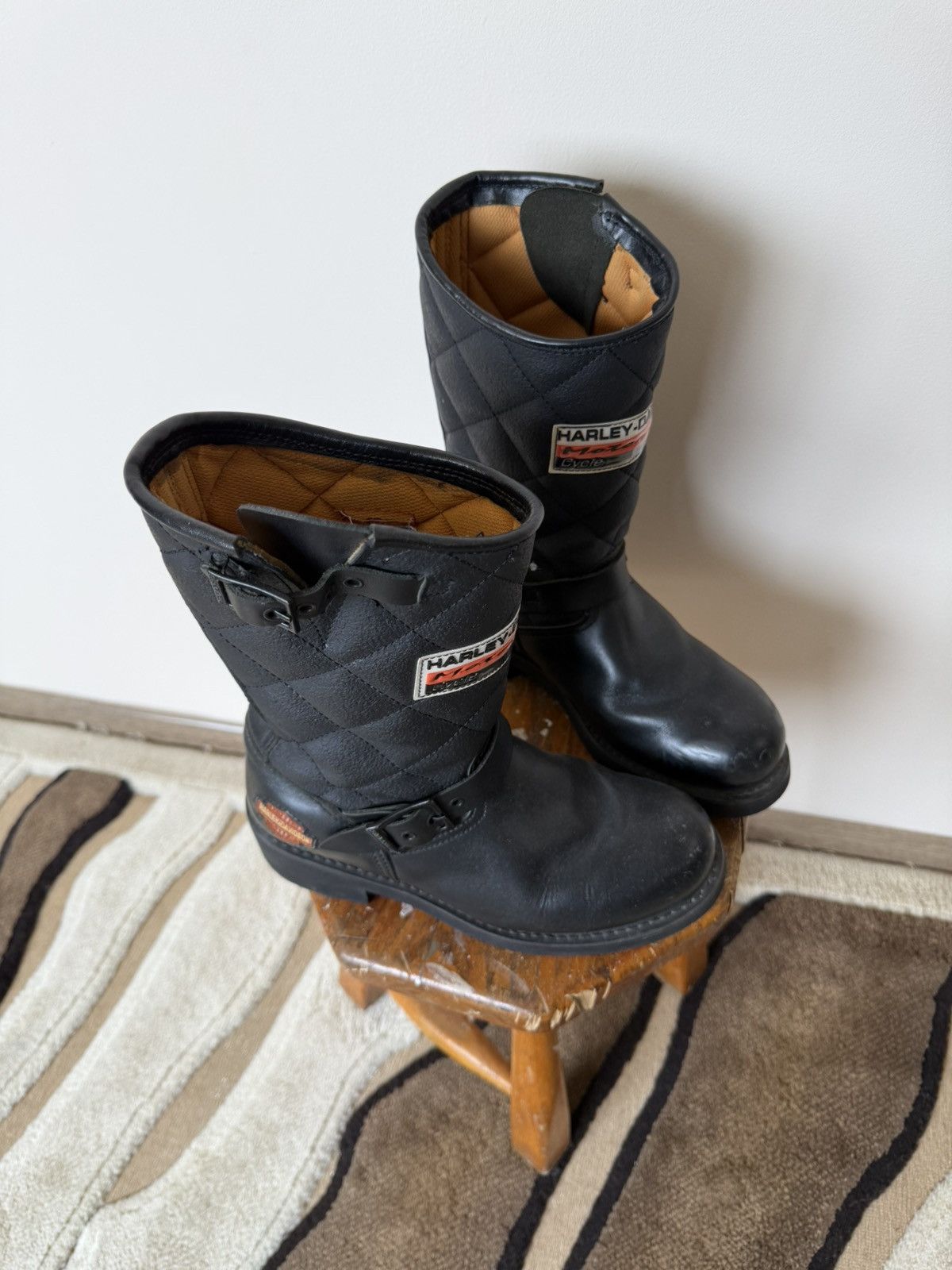 Harley Davidson VTG Harley-Davidson Leather Y2K Biker Ankle Vestern Boots Size US 6 / EU 39 - 5 Thumbnail