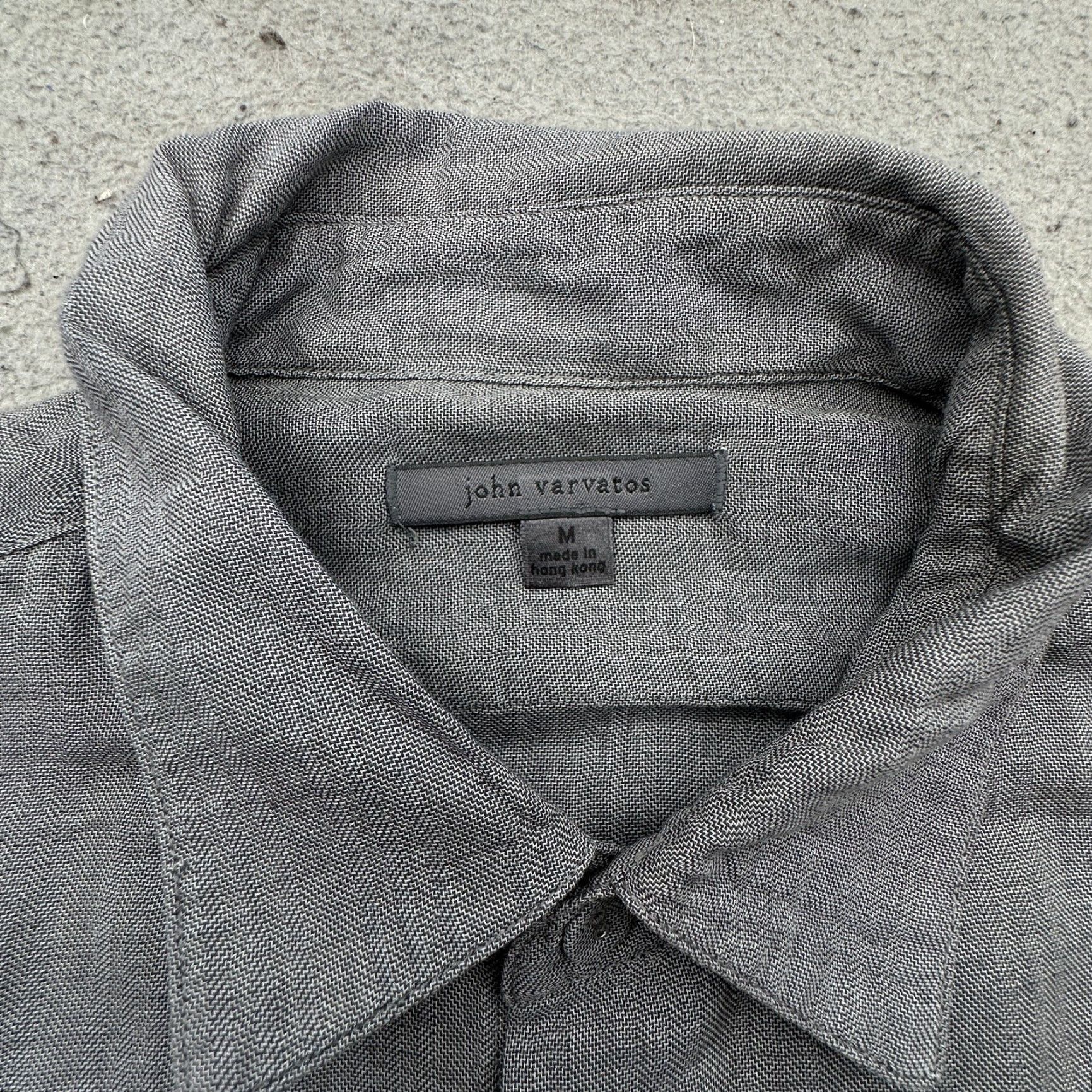 John Varvatos John Varvatos Gray Shirt Long Sleeve Button Up Mens Medium Cotton Shirt Size US M / EU 48-50 / 2 - 2 Thumbnail