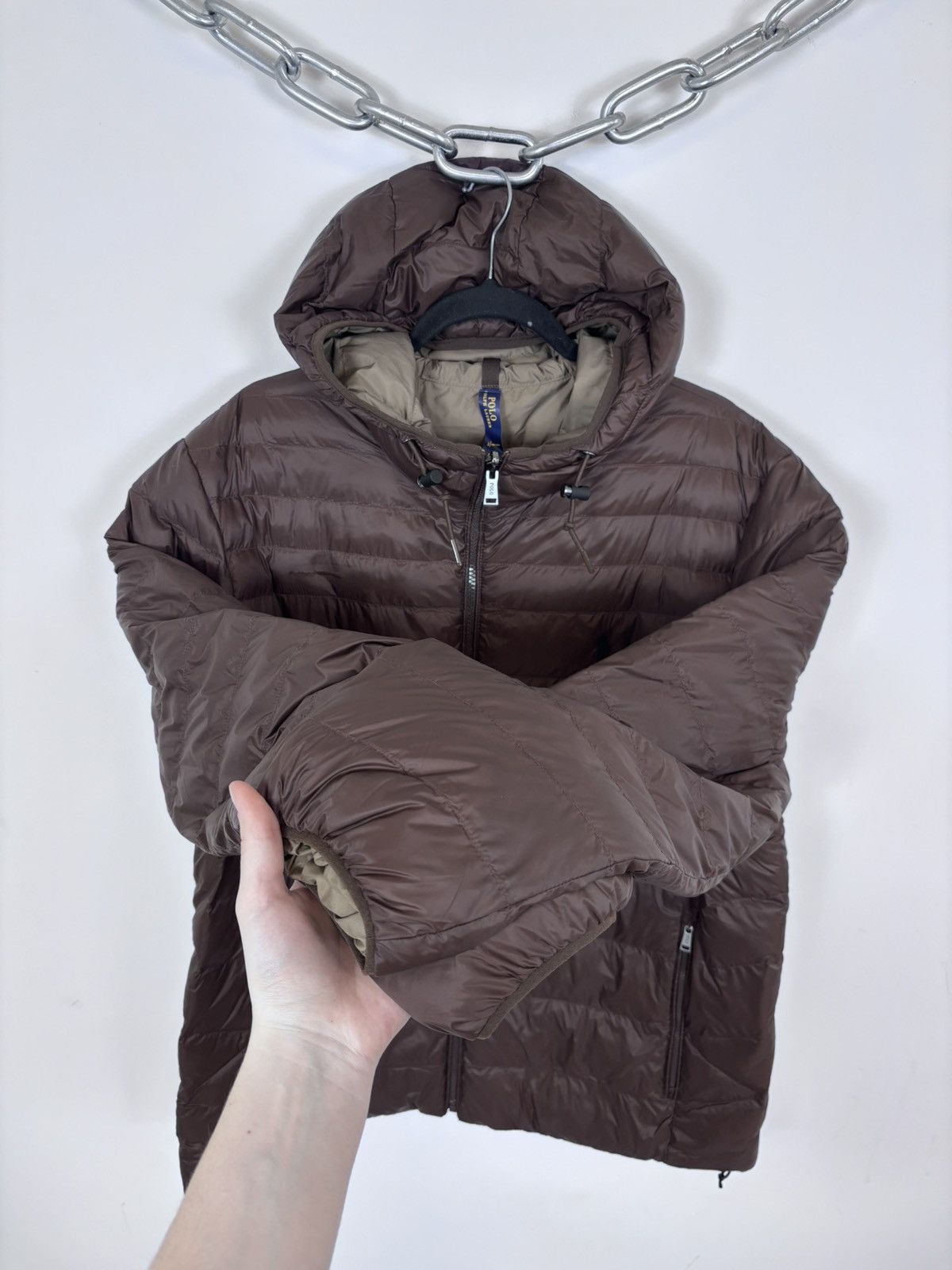 Polo Ralph Lauren Polo Ralph Lauren Brown Rev Terra Hood Down Puffer Jacket Size US L / EU 52-54 / 3 - 19 Thumbnail