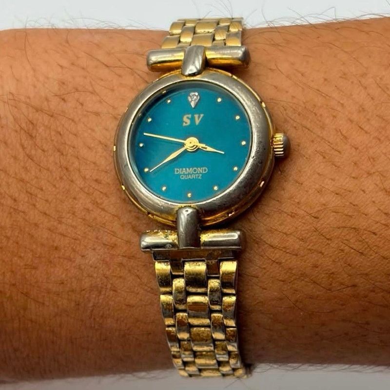 Other Vintage Gold & Blue Sergio Valente Watch Size ONE SIZE - 1 Thumbnail