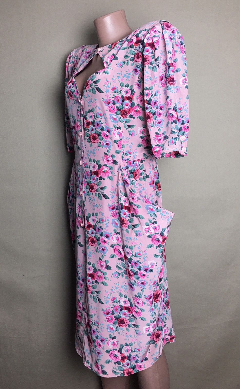 Emanuel Ungaro × Ungaro Paris × Vintage Emanuel Ungaro Silk Vintage Floral Midi Dress EU 44 Size M / US 6-8 / IT 42-44 - 3 Thumbnail