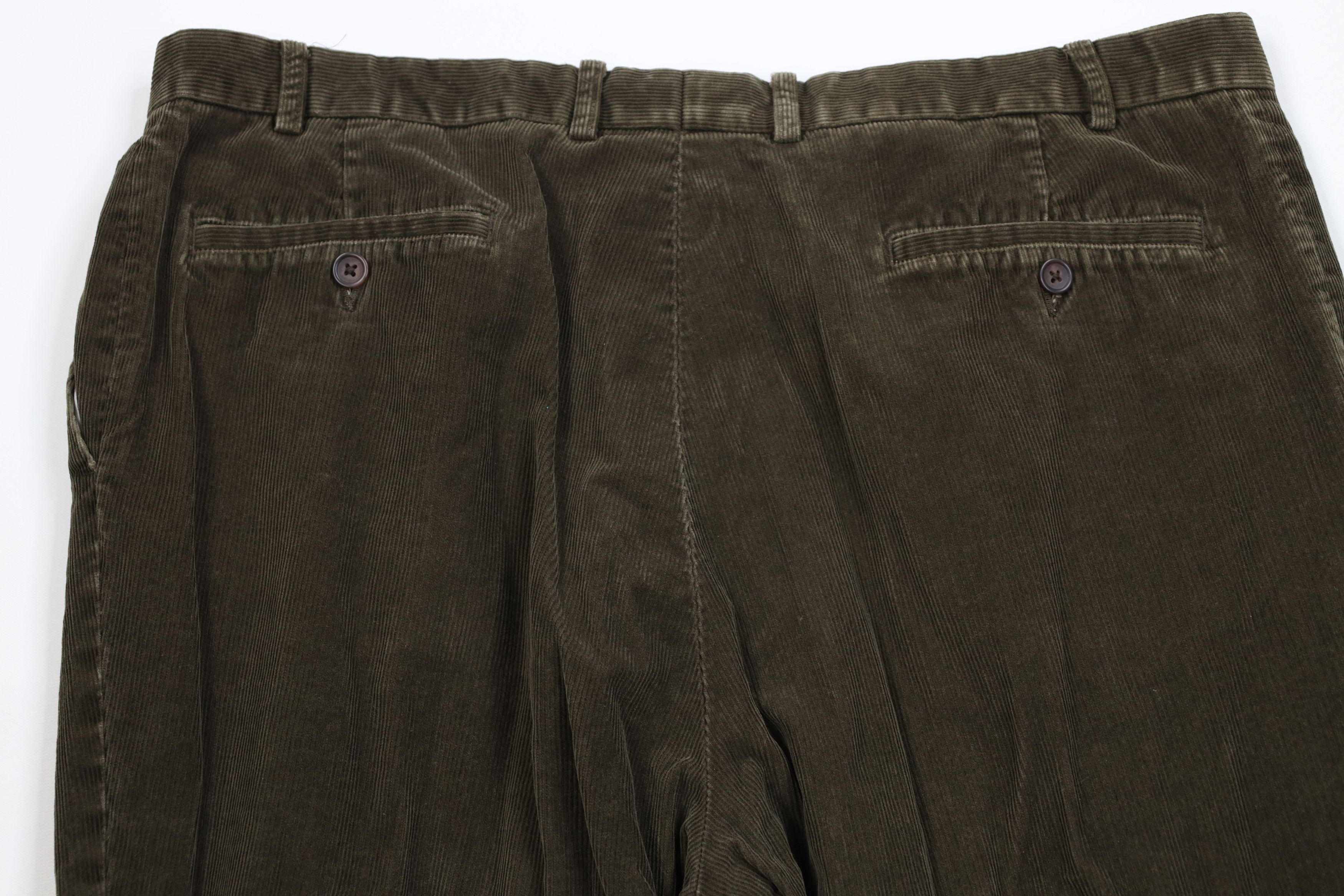 Ralph Lauren Vintage 90s Ralph Lauren Wide Leg Corduroy Chino Pants Green Size US 40 / EU 56 - 10 Thumbnail