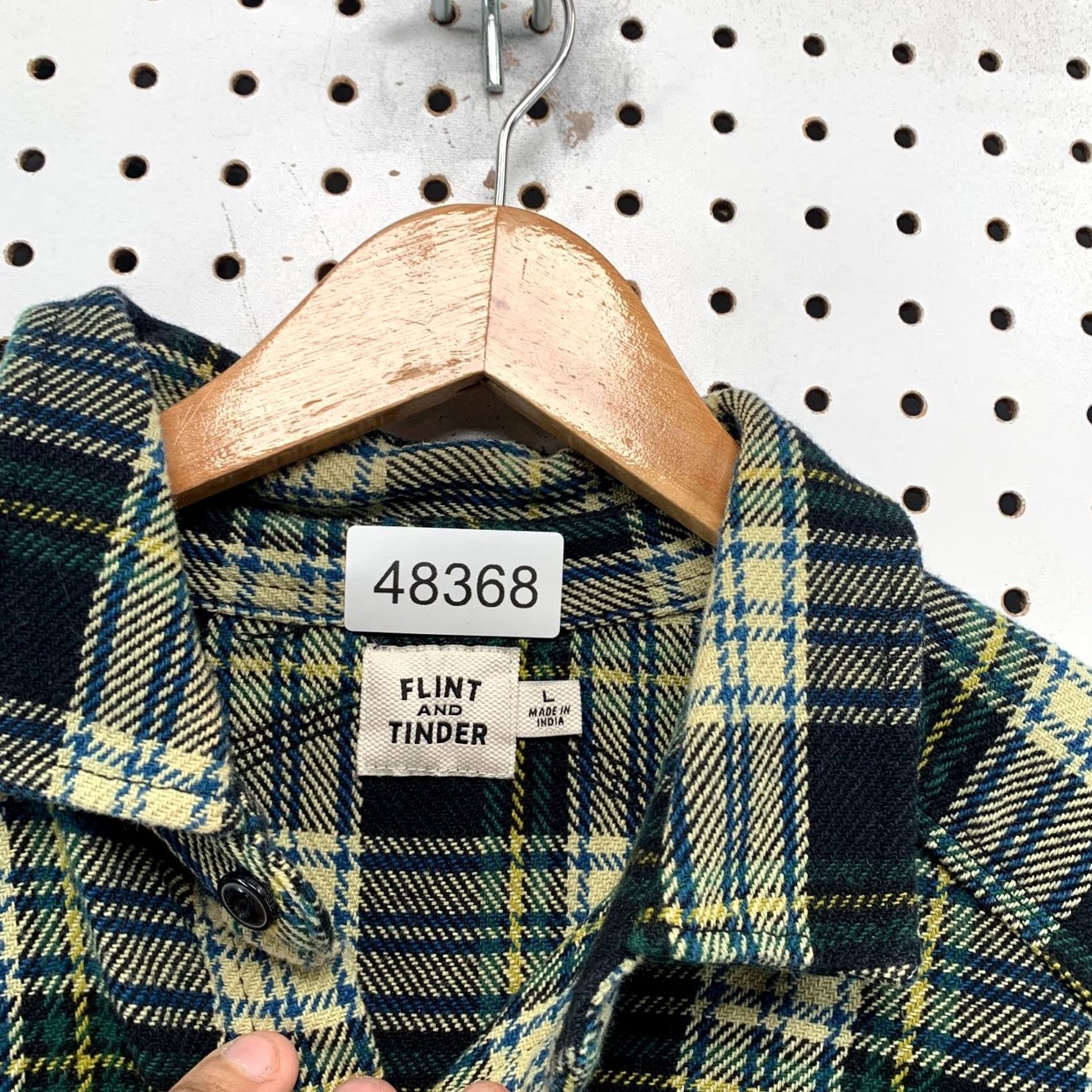 Flint And Tinder Flint Tinder Button-Up Shirt Mens Large Green Plaid Heavyweight Cabin Flannel USA Size US L / EU 52-54 / 3 - 3 Thumbnail