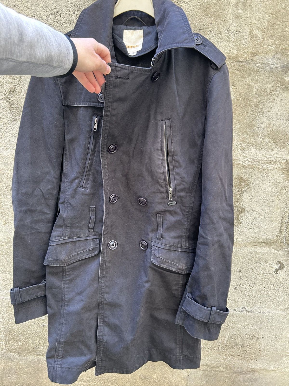 Diesel Diesel black Multipocket Zipper Trench Coat avant garde stil Size M / US 6-8 / IT 42-44 - 7 Thumbnail