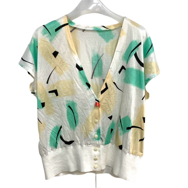 Dior Christian Dior Abstract Print Short Sleeve Top Size M Size M / US 6-8 / IT 42-44 - 1 Thumbnail