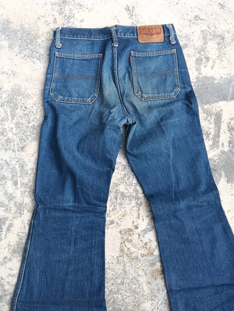 Big John × Japanese Brand Vintage big John boot cut flare denim Size US 29 - 5 Thumbnail