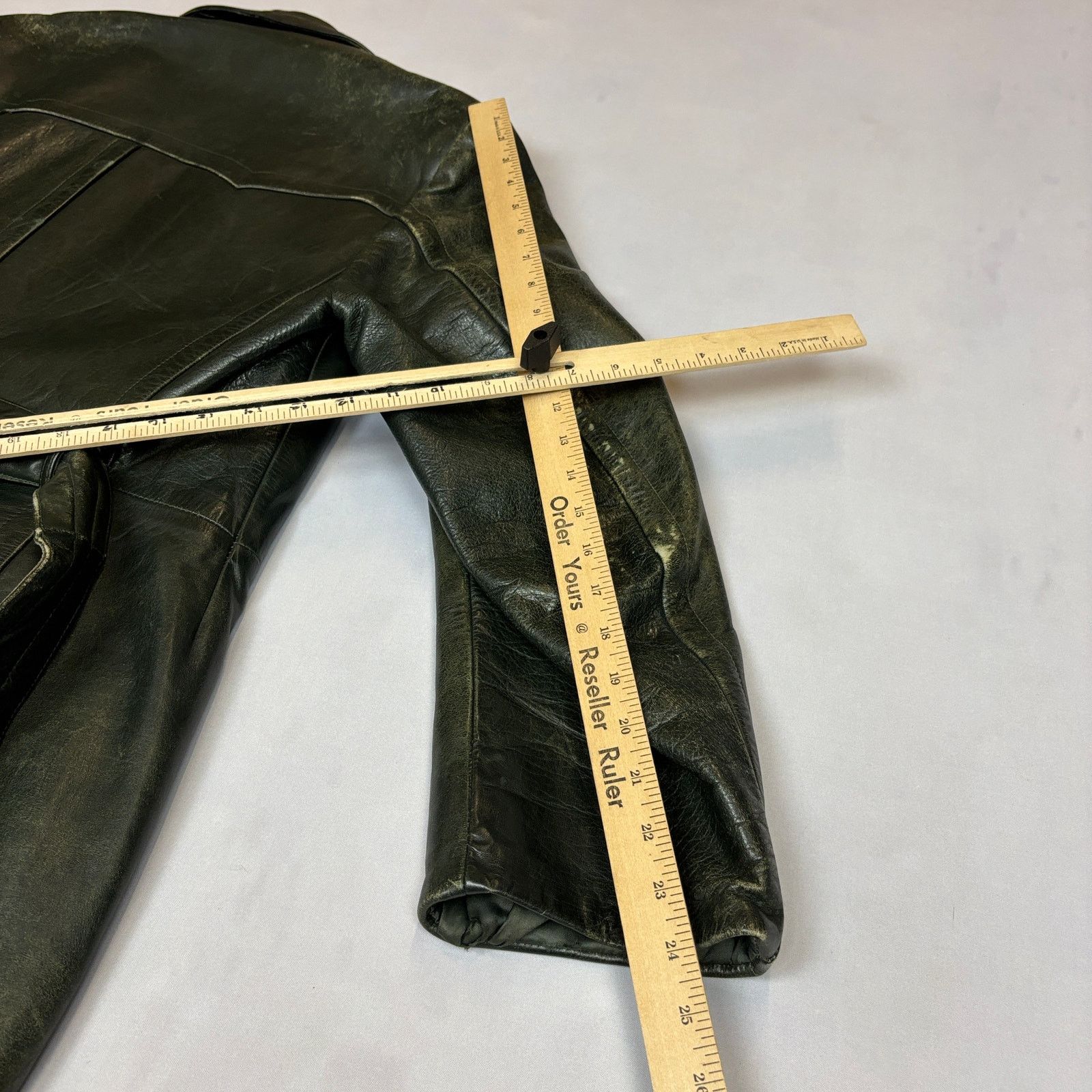 Vintage WWII 40s German Officer Horsehide Leather Moto Trench Coat Size US L / EU 52-54 / 3 - 15 Thumbnail