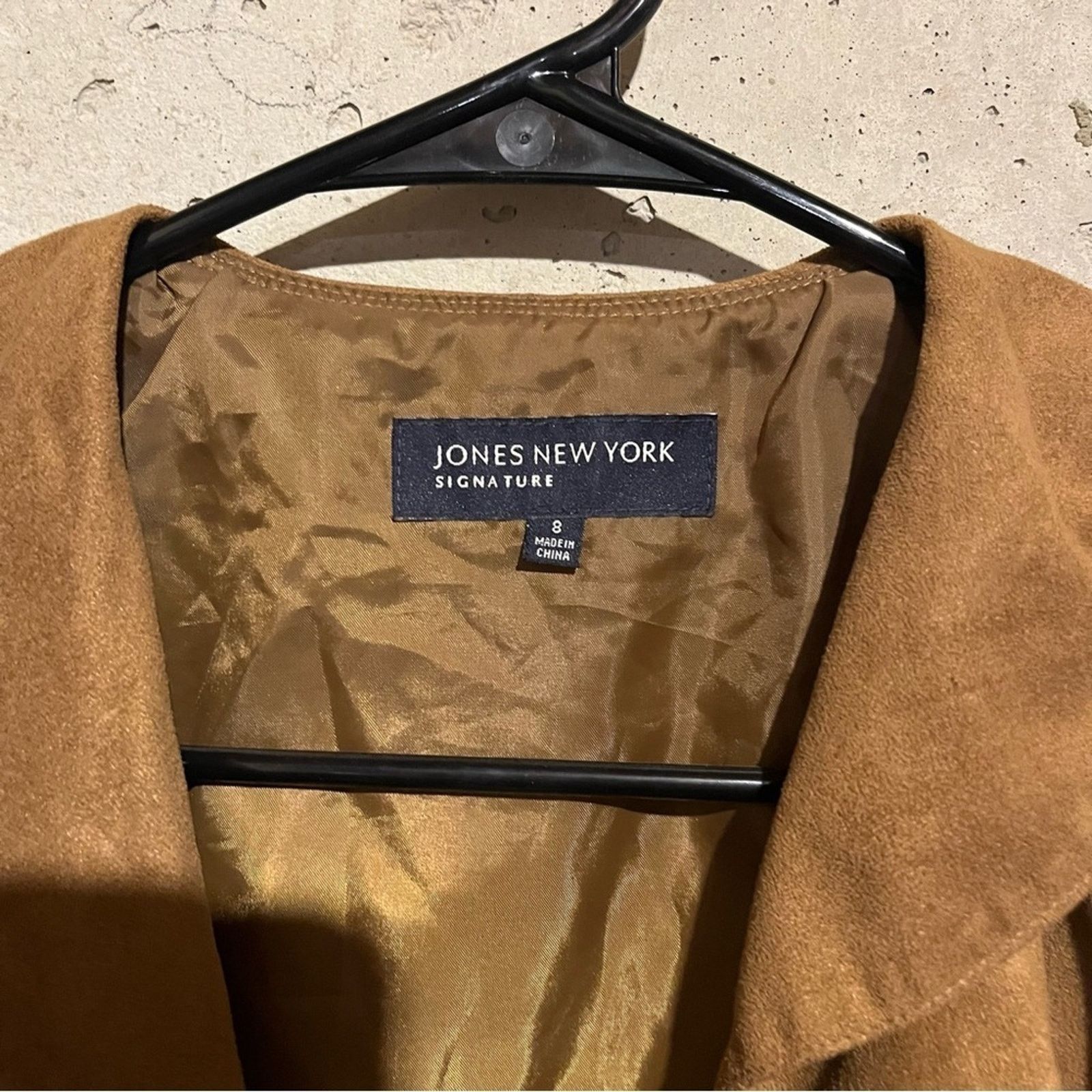 Jones New York Jones New York Signature Size 8 Faux Suede Zip Up Jacket Size M / US 6-8 / IT 42-44 - 3 Thumbnail