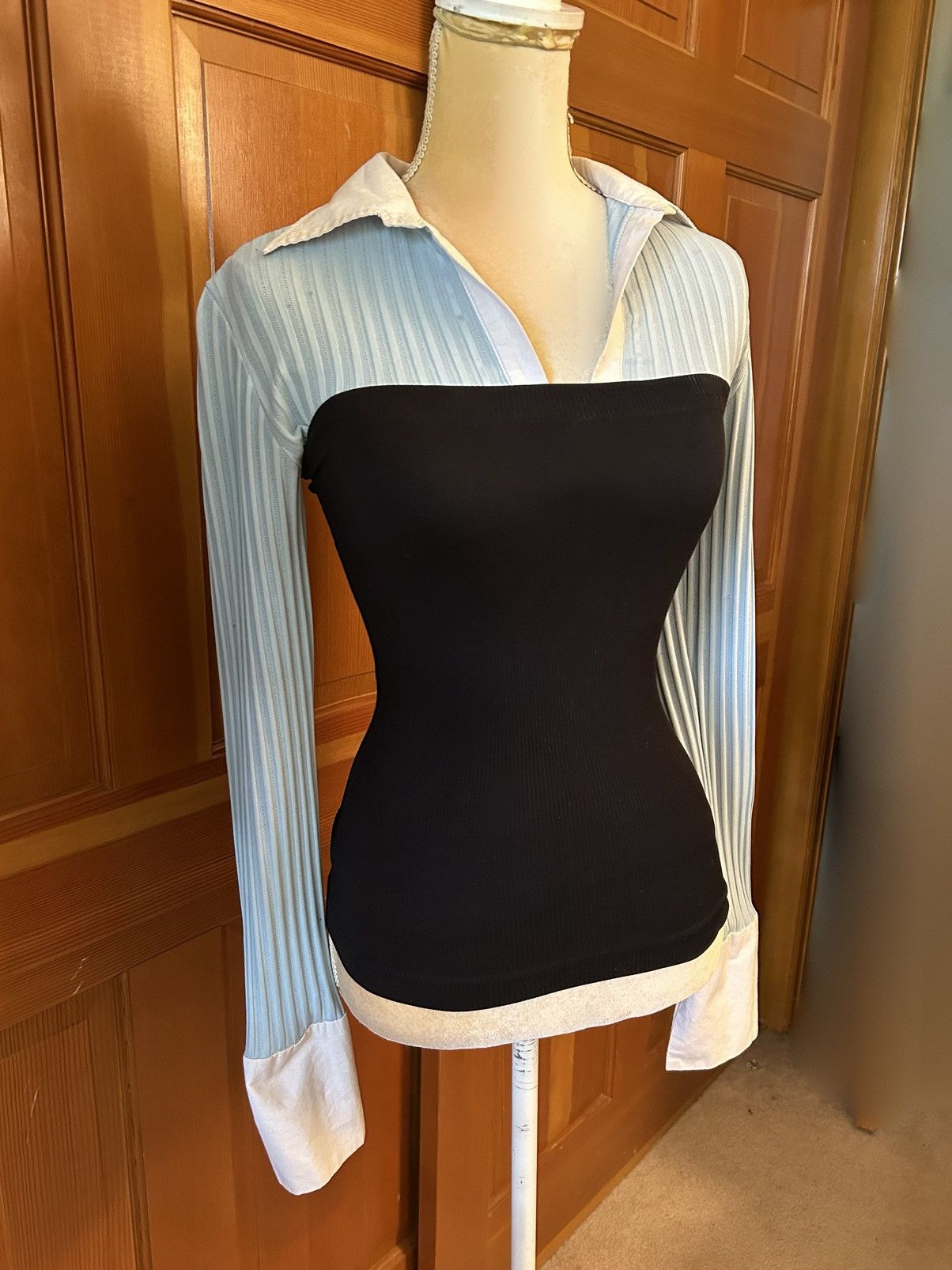 Designer × Other × Vintage Y2K 1990’s Vintage Blue Cuffed and Collar Shirt. Size M / US 6-8 / IT 42-44 - 12 Thumbnail