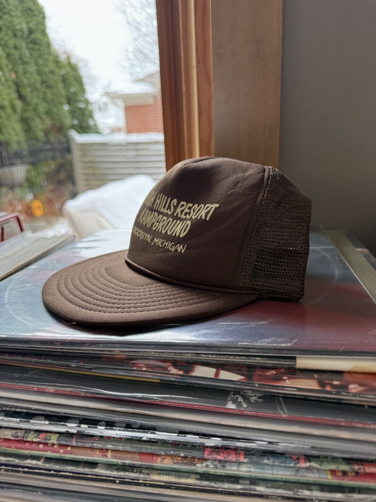 Vintage Vintage Irish Hills Campground Mesh Snapback Trucker Hat Size ONE SIZE - 3 Thumbnail