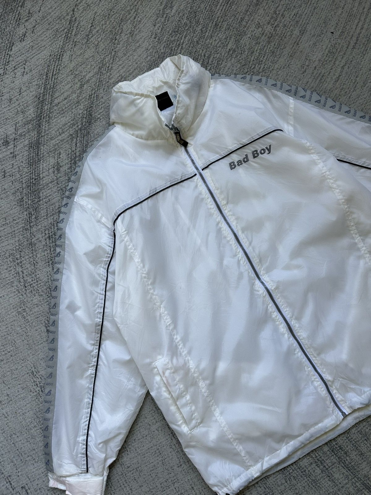Japanese Brand × Vintage Vintage Y2K BadBoy California Sidetape Windbraker Size US L / EU 52-54 / 3 - 3 Thumbnail