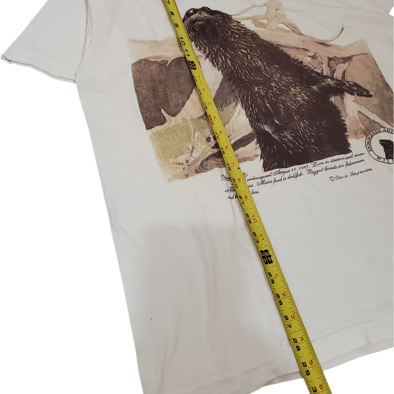 Vintage 90s Otter Endangered Species T-Shirt Size US L / EU 52-54 / 3 - 5 Thumbnail