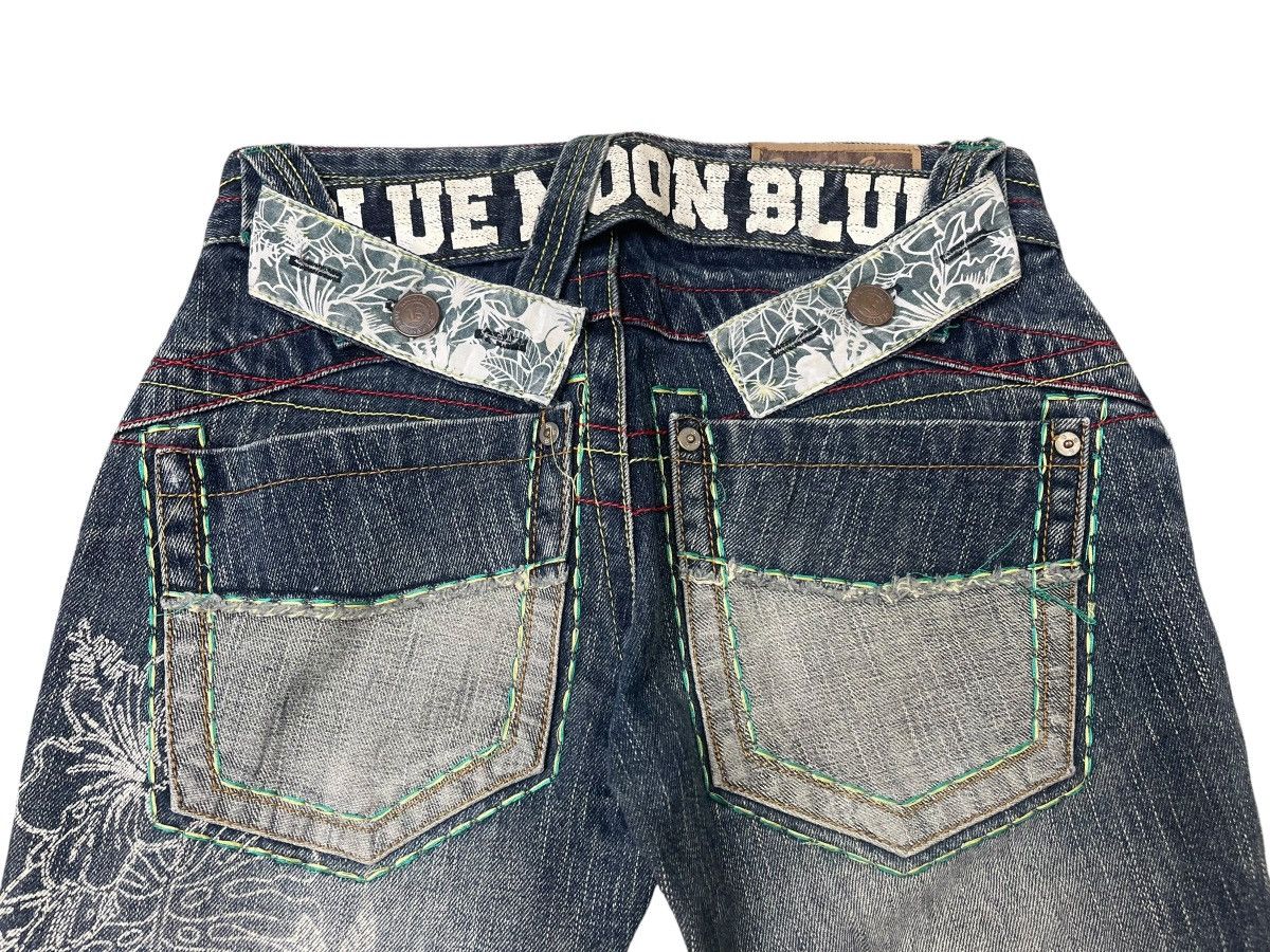 Japanese Brand Vintage Blue Moon Blue Jeans Streetwear Size US 29 - 3 Thumbnail