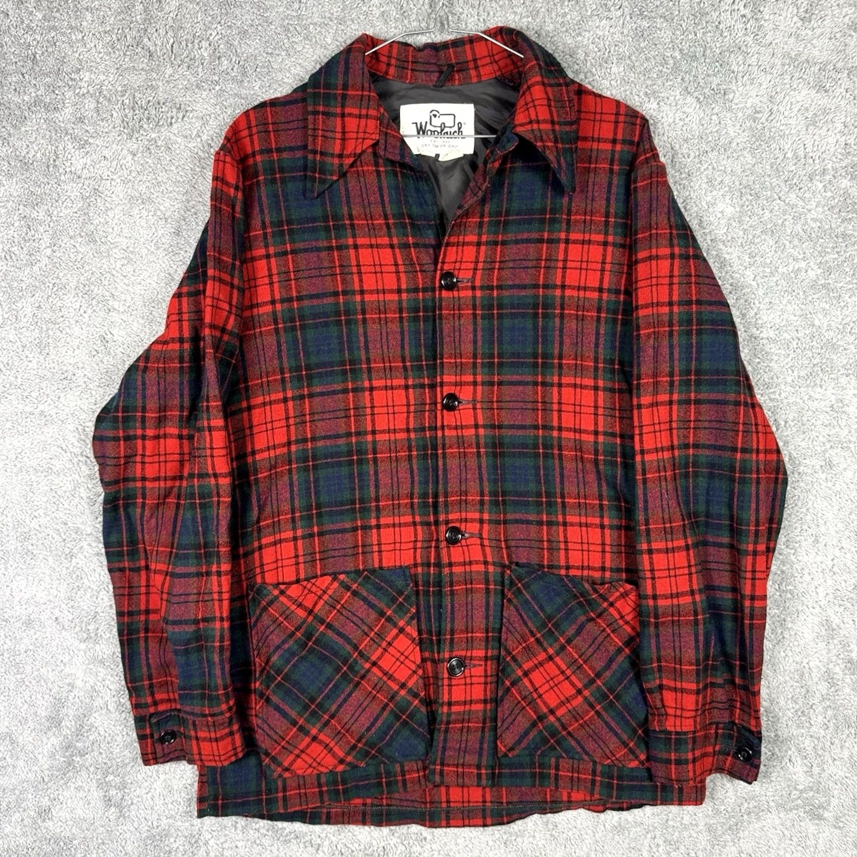 Vintage VINTAGE Woolrich Jacket Women M Shirt Shacket Cargo Pocket Wool Tartan Plaid 90s Size M / US 6-8 / IT 42-44 - 2 Thumbnail