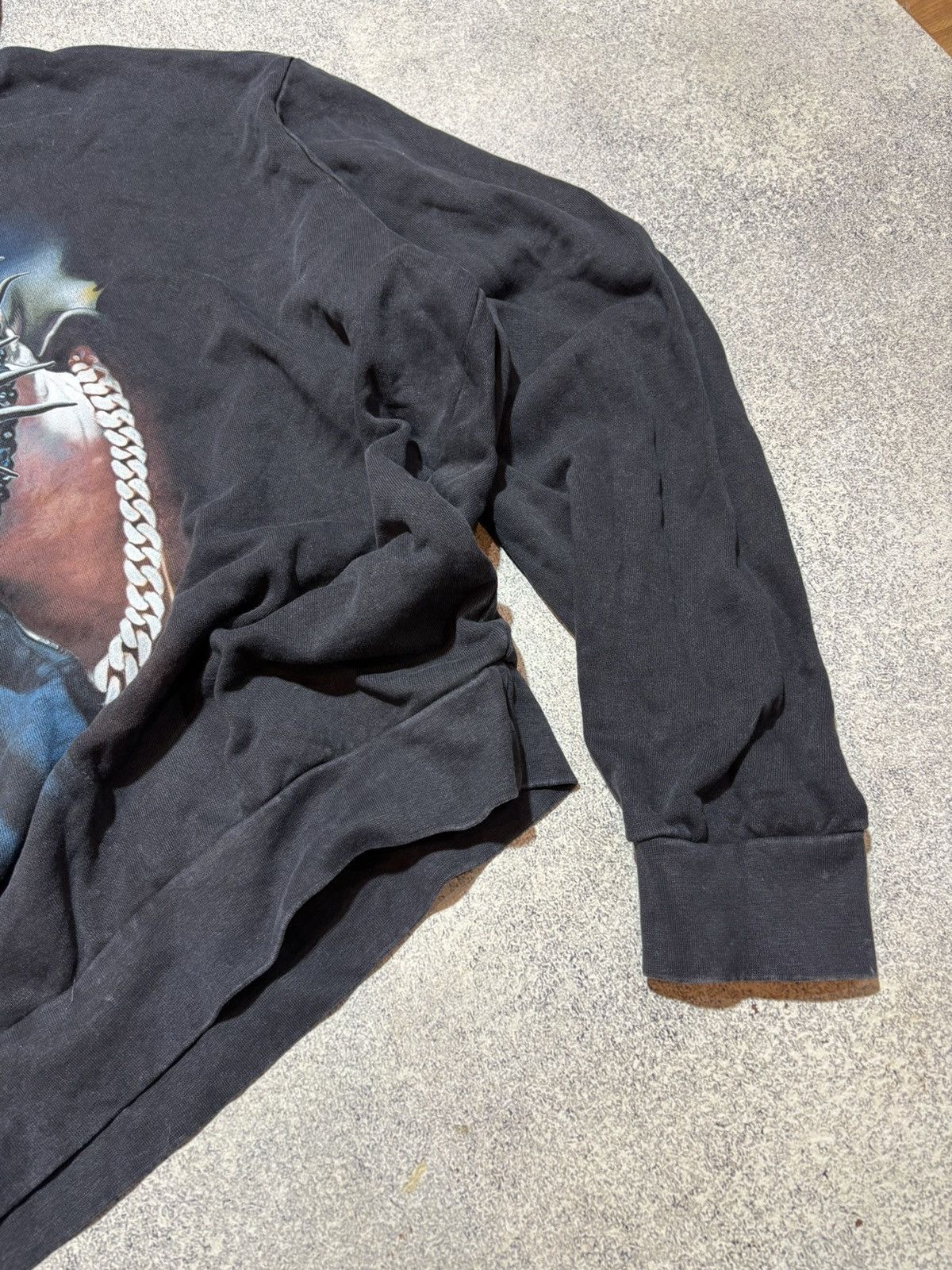 Japanese Brand New Mister Tee Kanye West Face Mask Black Fade Hoodie Y2K Size US XL / EU 56 / 4 - 4 Thumbnail