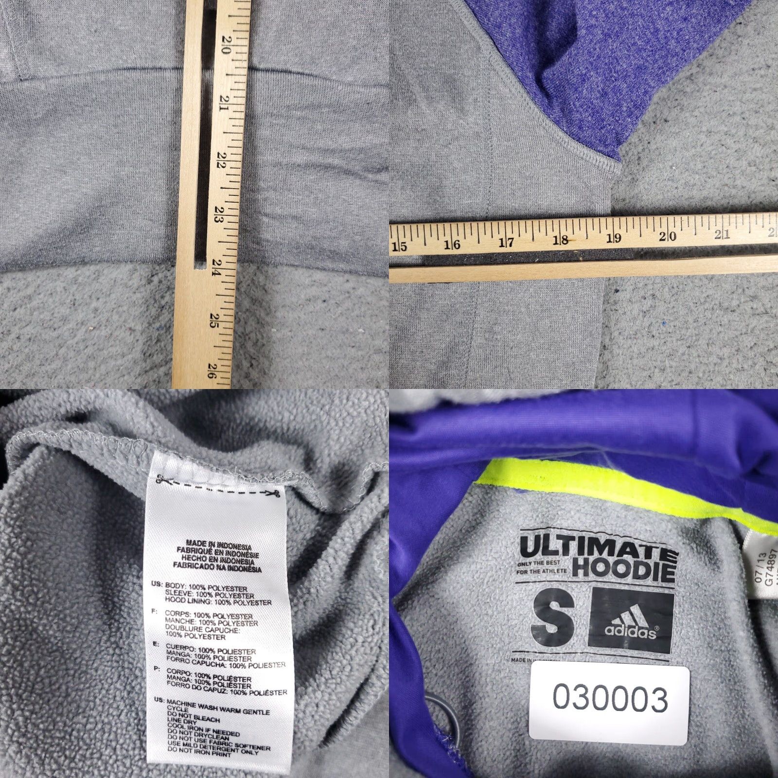 Adidas VINTAGE Adidas Women's Hoodie Pullover Sweatshirt Small Gray Logo Casual Activewear Winter Women Size S / US 4 / IT 40 - 8 Thumbnail