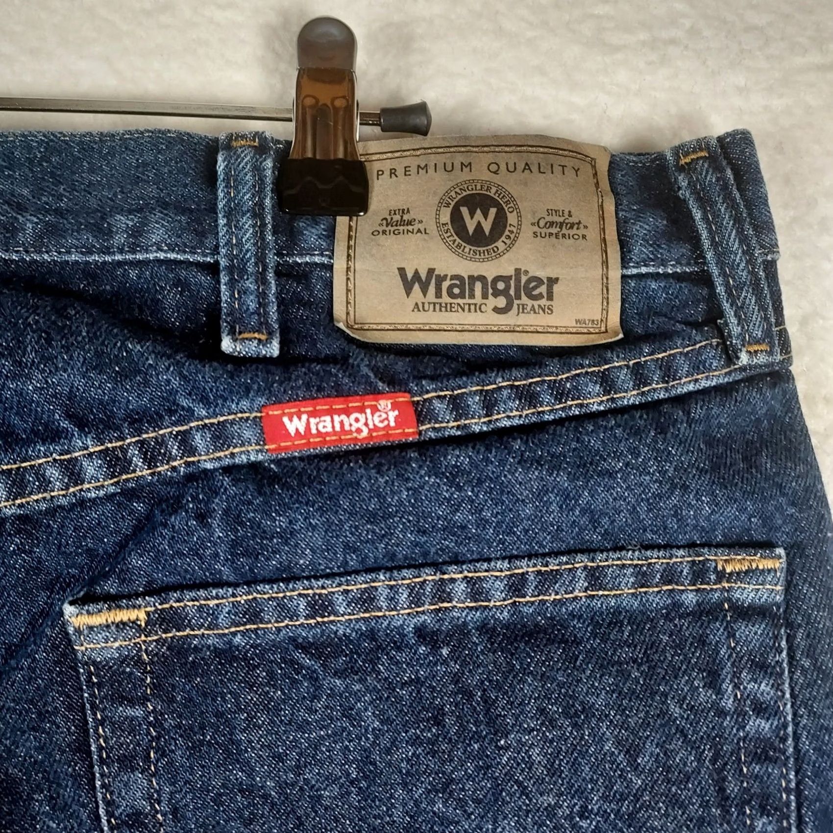 Wrangler Wrangler Jeans 36x30 Mens Regular Fit Denim Straight Leg NWT Five Star Premium Denim Blue 5-Pocket Zip Regular Inseam 30 Vintage: No Size US 36 / EU 52 - 3 Thumbnail