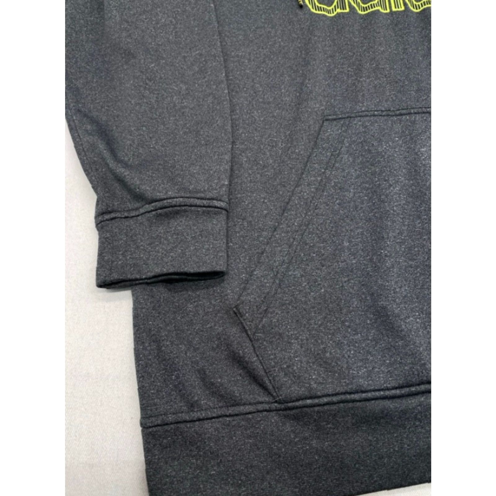 Adidas Adidas Hoodie 2XL Mens Gray Chartreuse Embroidered Logo Pullover Long Sleeve Crew Neck Fleece Polyester Big & Tall Size US XXL / EU 58 / 5 - 2 Thumbnail