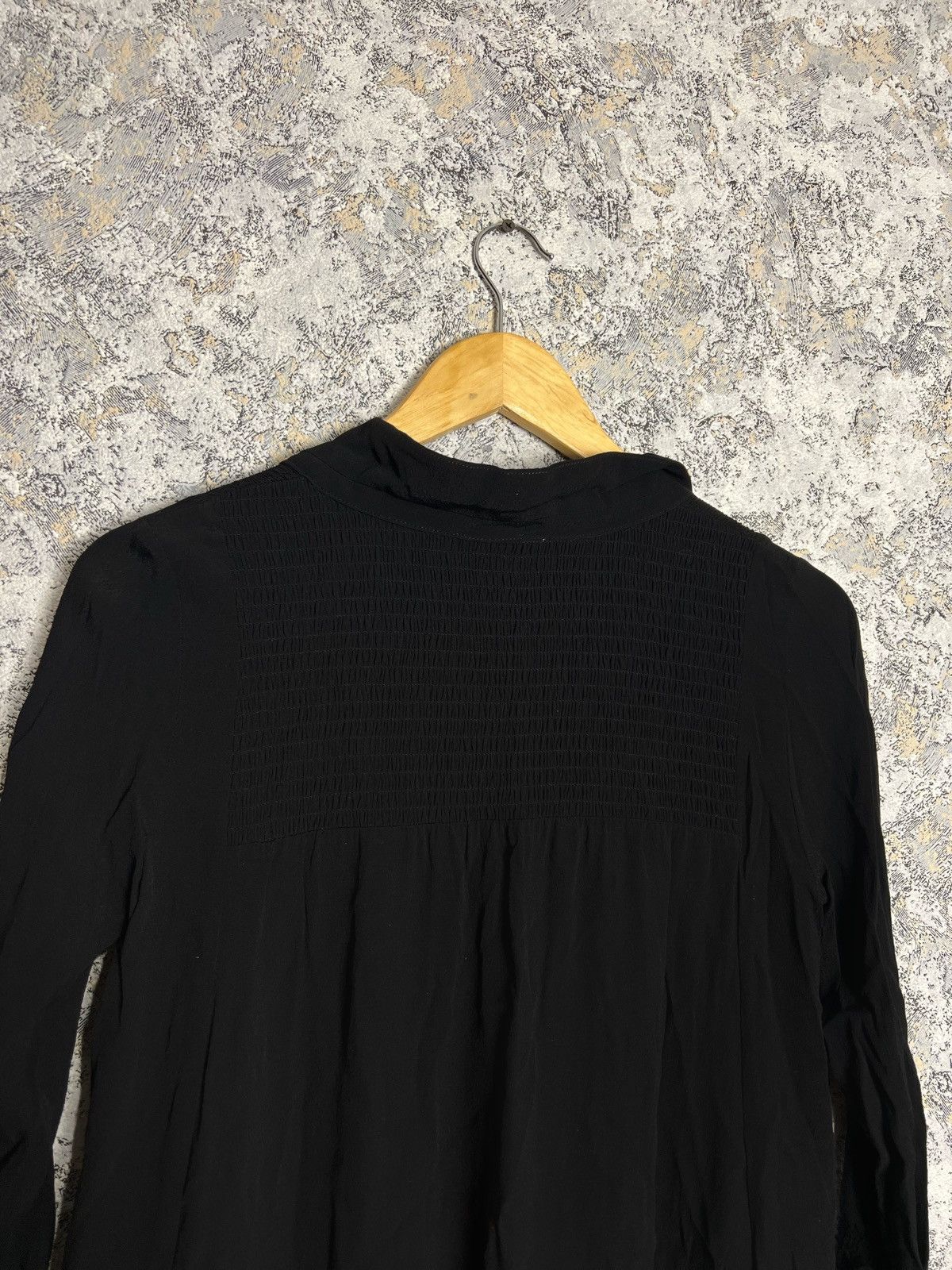 Designer × ba&sh Ba&sh Black V-Neck Blouson 3/4 Sleeve Tunic Mesh Dress Size1 Size XS / US 0-2 / IT 36-38 - 5 Thumbnail