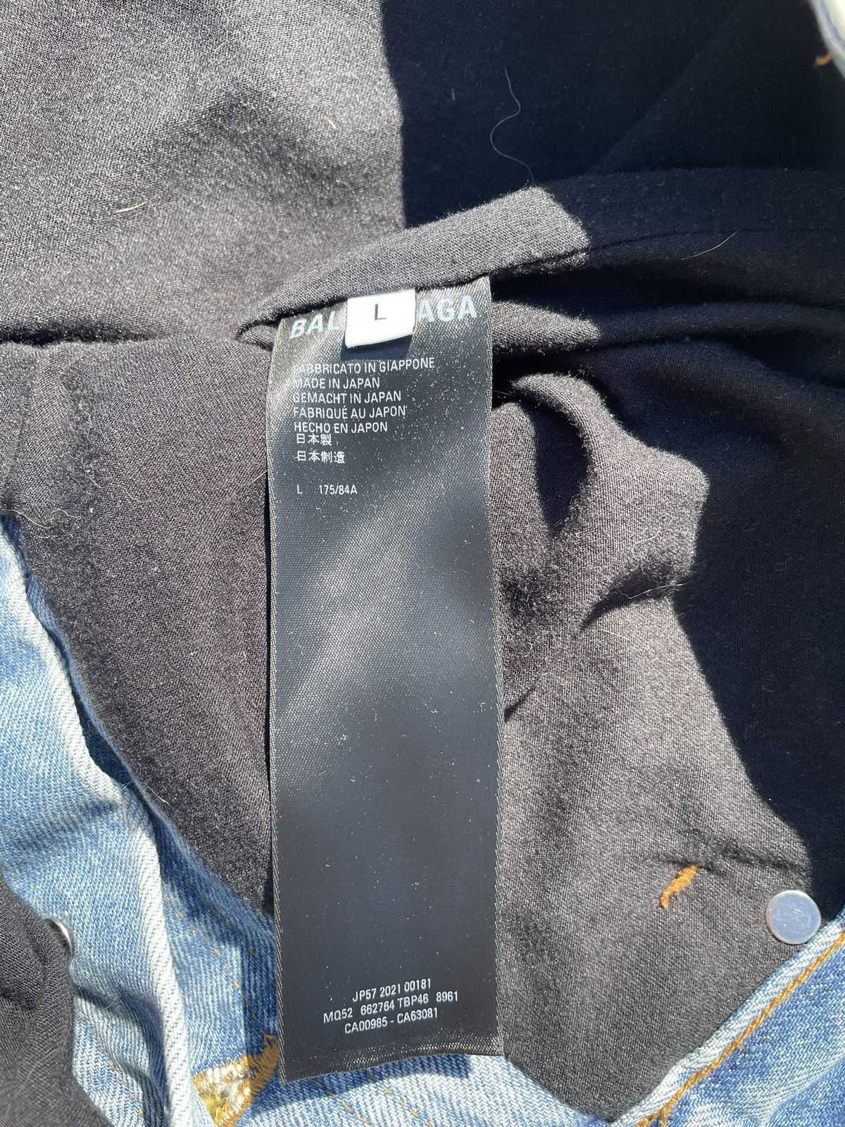 Balenciaga AW21 “Afterworld” - Balenciaga Slashed Sporty B Track Denim Size US 32 / EU 48 - 4 Thumbnail