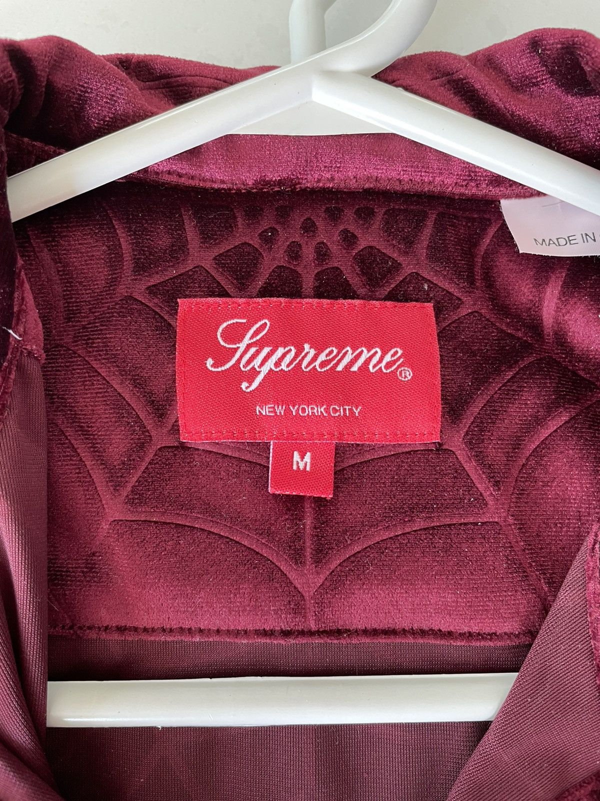 Supreme Spider web velour shirt Size US M / EU 48-50 / 2 - 3 Thumbnail