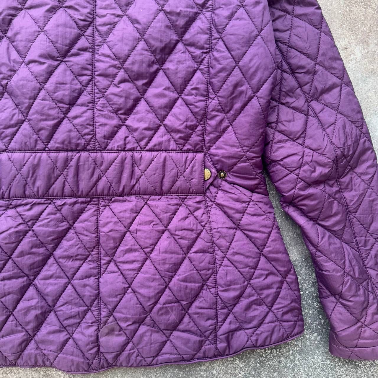 Barbour × Vintage Barbour Flyweight Cavalry Vintage Purple Quilted Jacket Size L / US 10 / IT 46 - 13 Thumbnail