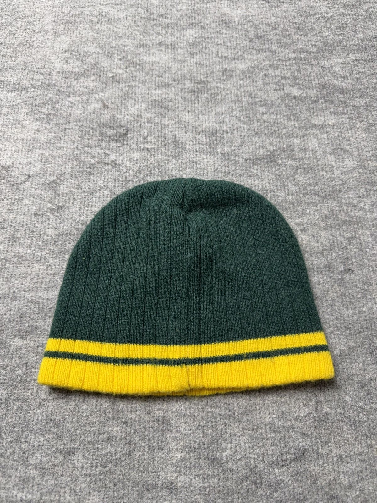 Vintage 00s South Africa Rugby Springboks Knit Beanie Green Yellow Size ONE SIZE - 3 Thumbnail