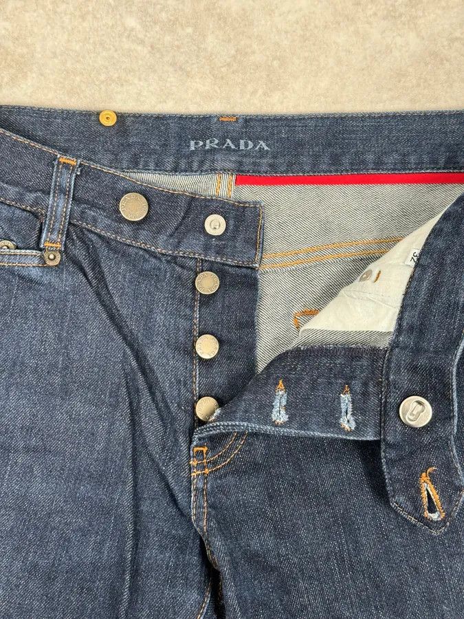 Prada 2000s Prada Navy Brut Denim Jeans Size US 30 / EU 46 - 10 Thumbnail