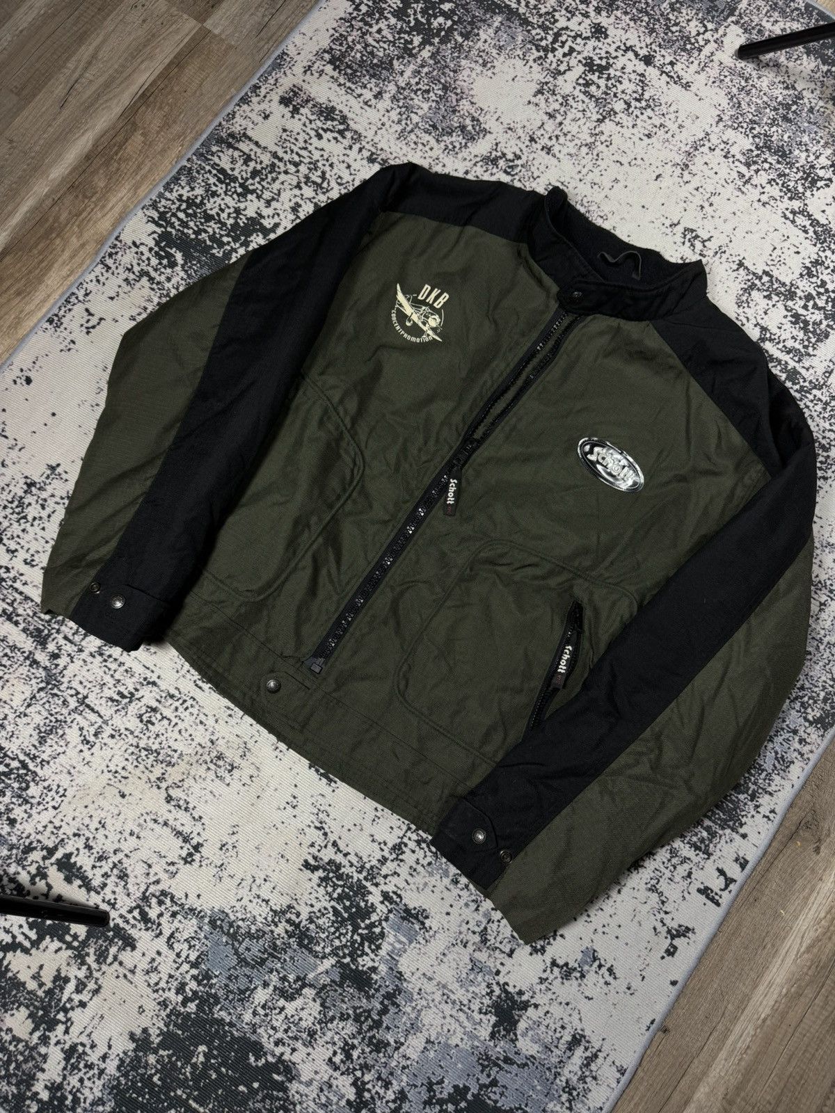 Celine × Schott × Vintage Schott bomber Jacket Celine Dion Usa green black XL Size US XL / EU 56 / 4 - 3 Thumbnail