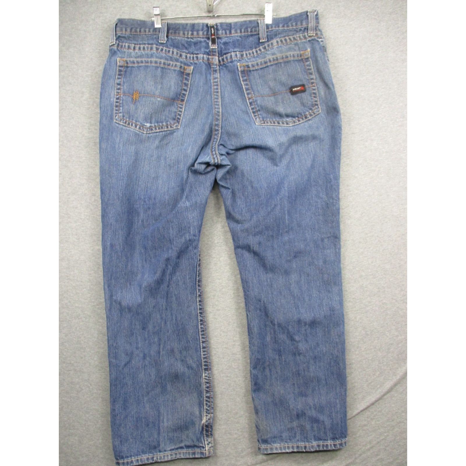 Ariat Ariat M4 FR Jeans 42x31 Denim Boot Work Cowboy Relaxed Flame-Resistant Jeans Mens 42 Blue Cowboy 90s? Size US 42 / EU 58 - 3 Thumbnail