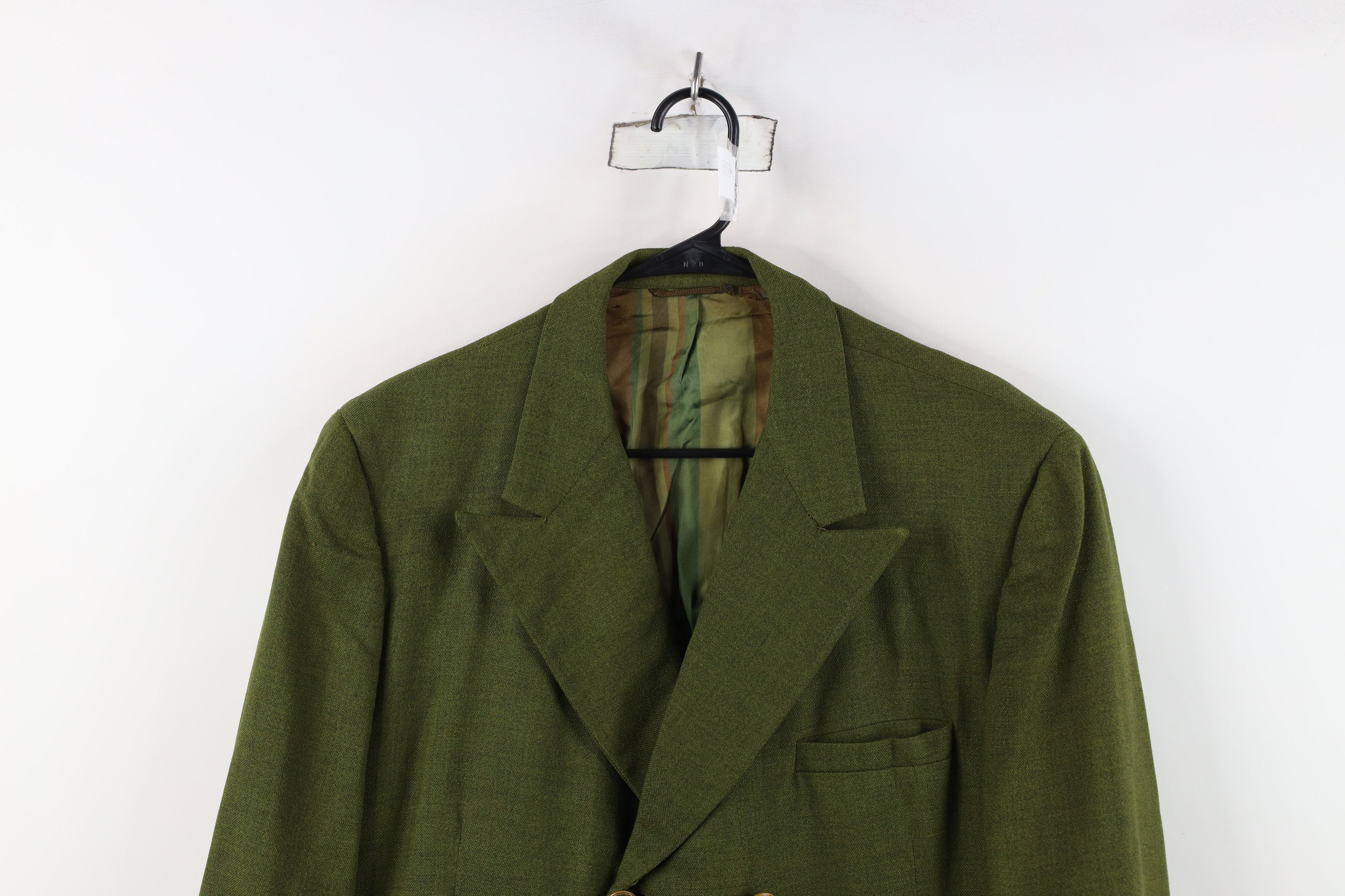 Vintage Vintage 50s 60s Macys Breasted Blazer Suit Jacket Green USA Size US XXL / EU 58 / 5 - 2 Thumbnail