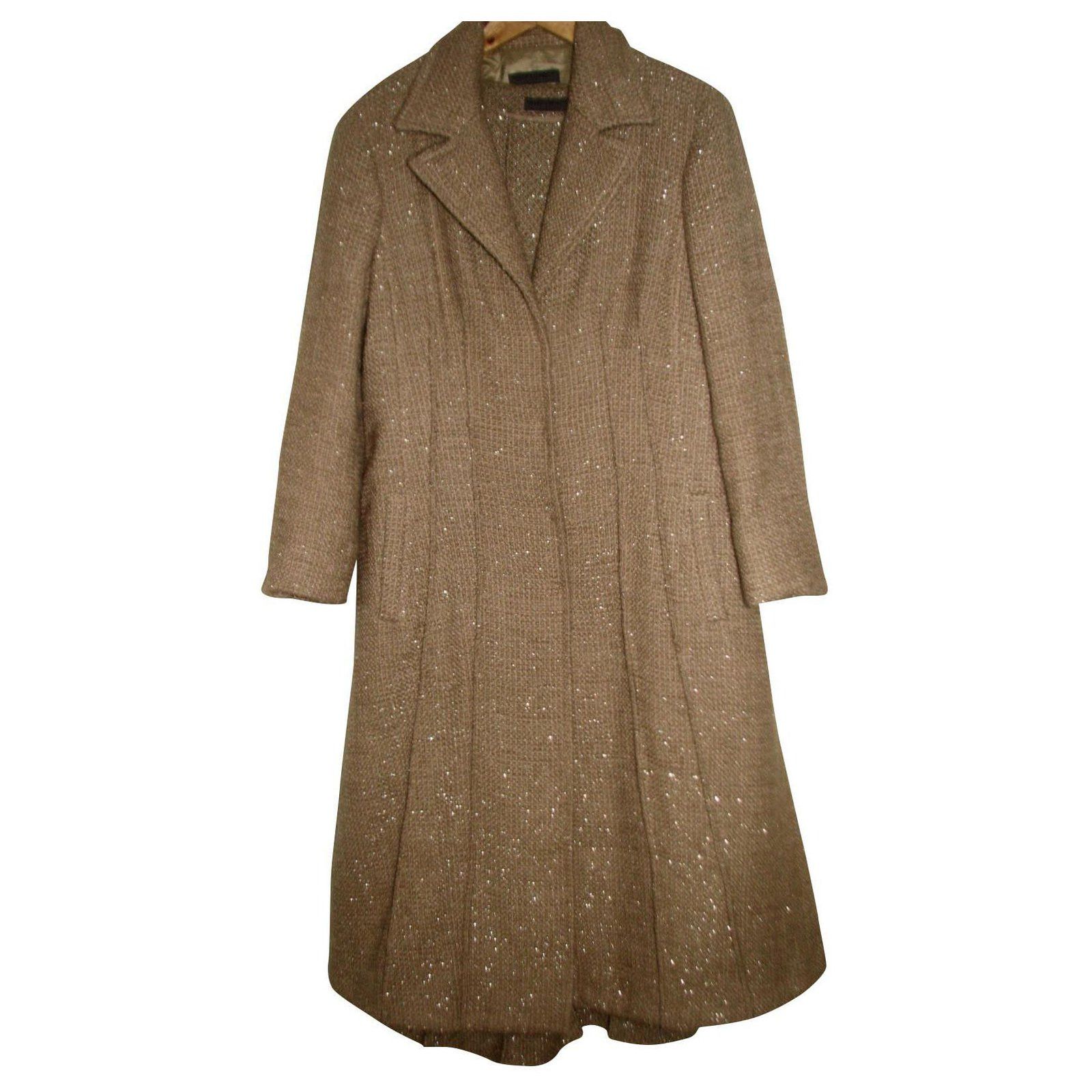Alberta Ferretti Gold shimmering Alberta Ferretti wool coat Size M / US 6-8 / IT 42-44 - 1 Thumbnail