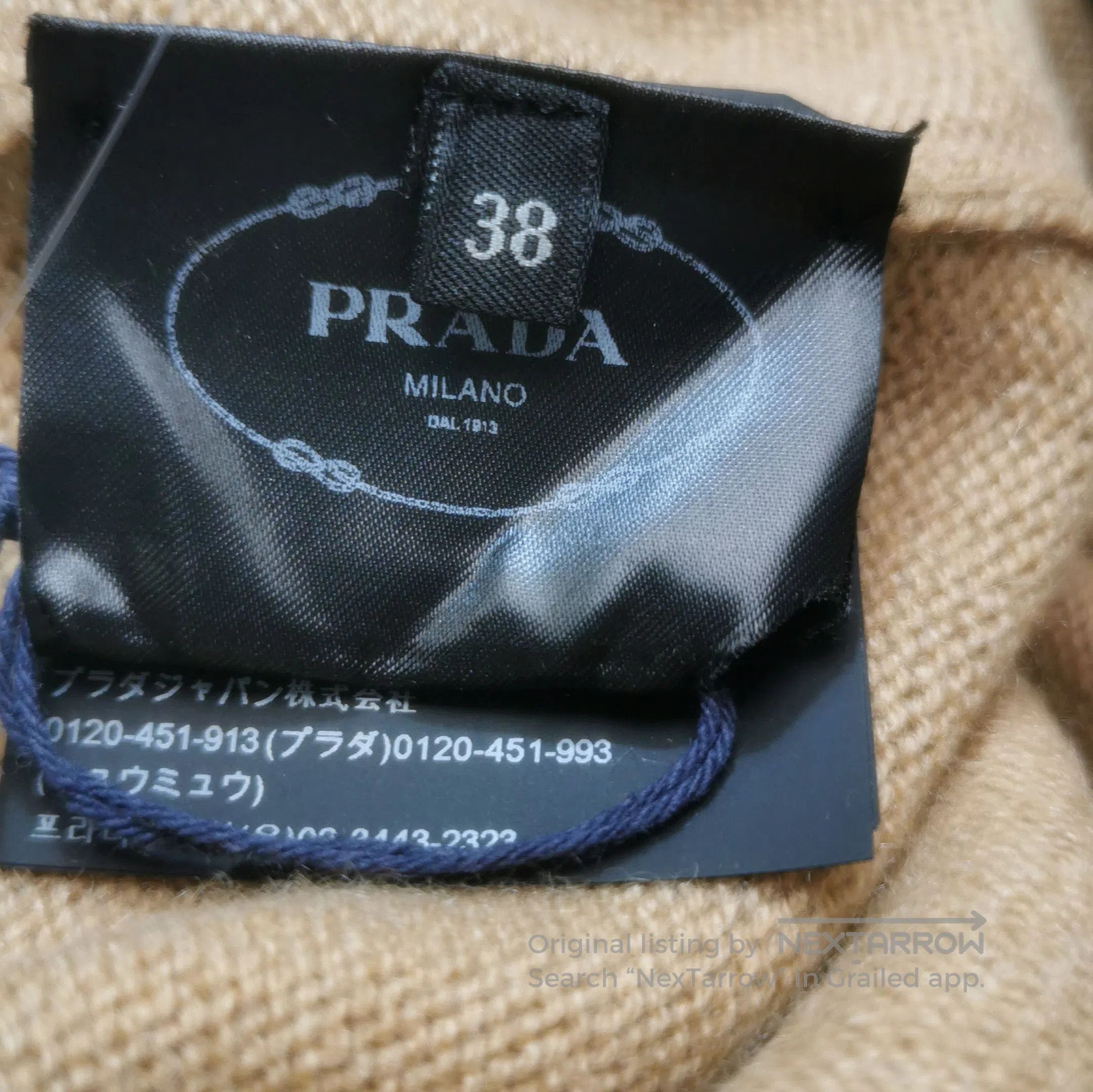 Prada Prada Cashmere Logo Trousers in Brown . Size 37" - 9 Thumbnail
