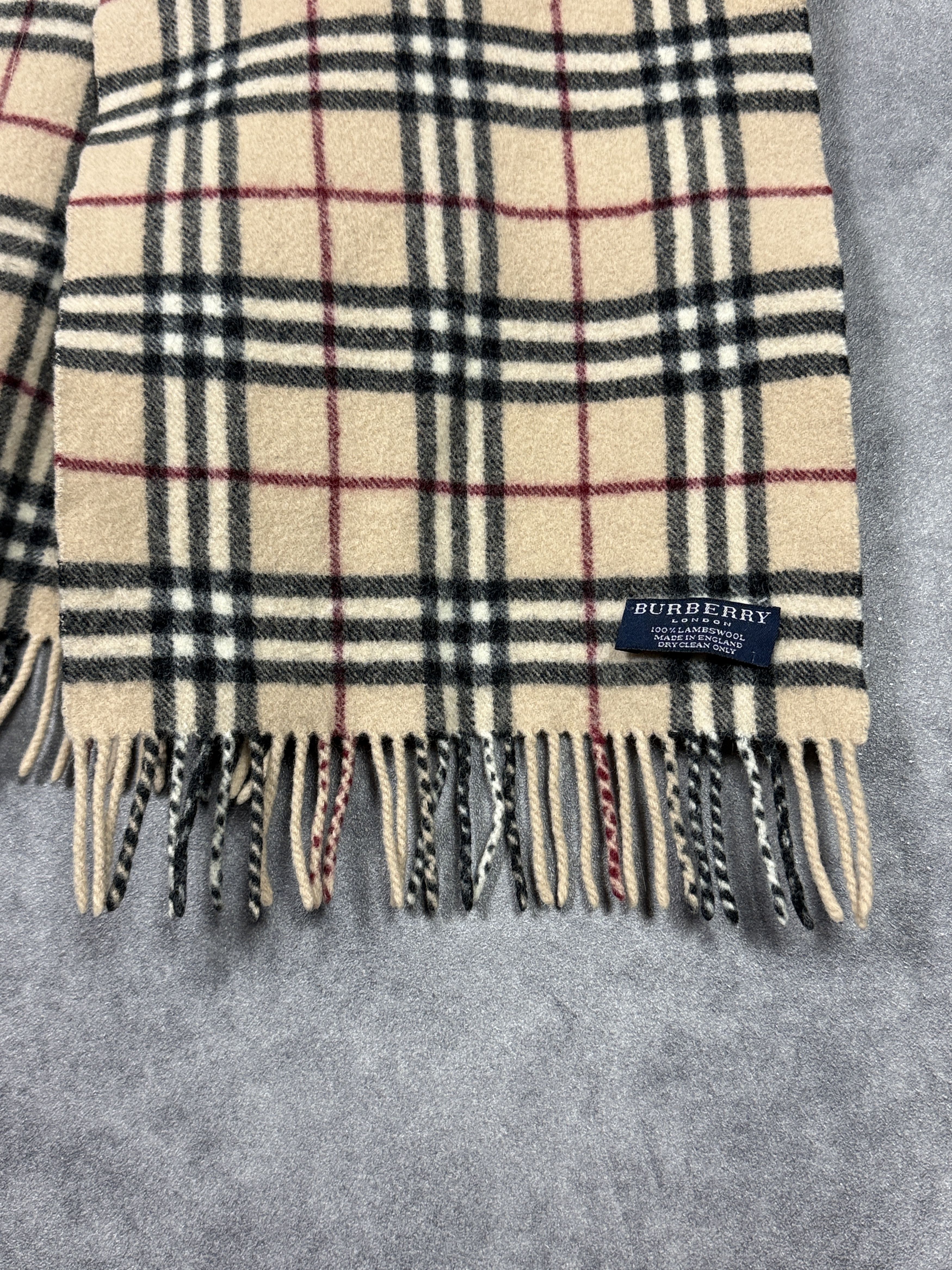 Burberry Burberry wool scarf Nova Check classic beige plaid Size ONE SIZE - 2 Thumbnail