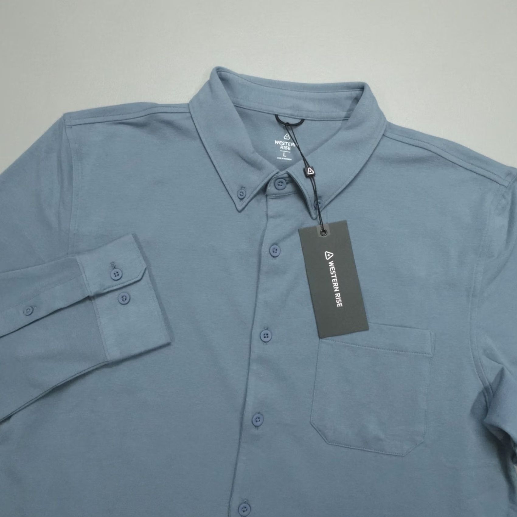 Vintage Western Rise Shirt Size L Cotton Button Down Stretch Wicking Odor Resistant X Size US L / EU 52-54 / 3 - 2 Thumbnail