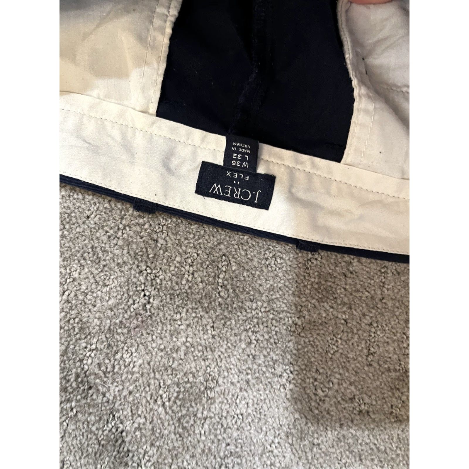 J.Crew J Crew Flex Khaki Pants Navy Blue Flat Front Slim Fit Mens Sz 36x32 Size US 36 / EU 52 - 5 Thumbnail