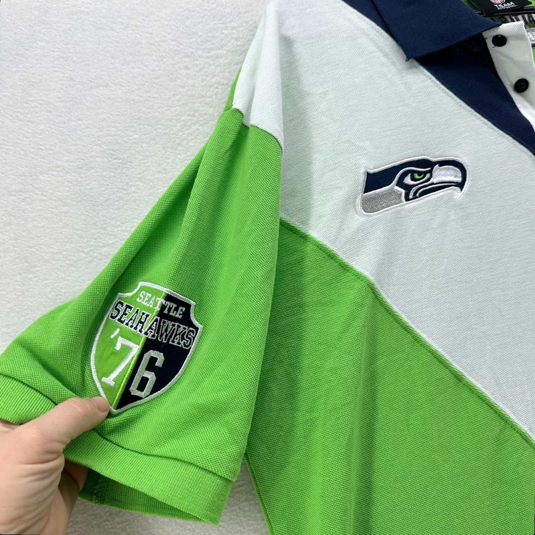 NFL NFL Seattle Seahawks Polo Shirts Multicolor Men's XL Colorblock Polo Shirt Sunday Football Casual Shirts Size US XL / EU 56 / 4 - 6 Thumbnail
