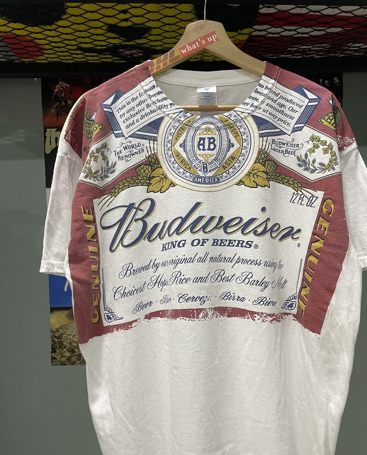 Budweiser Vintage Rare Budweiser King Of Beer Tee Size US XL / EU 56 / 4 - 3 Thumbnail