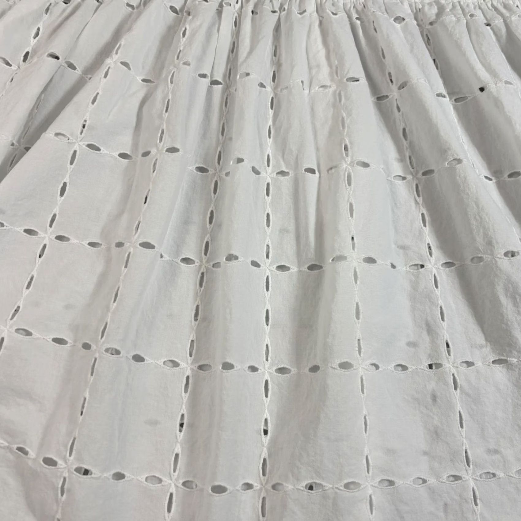 Vintage Bitte Kai Rand Dress Women XL White Eyelet Organic Cotton Boho Shirt Dress 3/4 Sleeve Casual Midi A-line 100% Cotton Size XL / US 12-14 / IT 48-50 - 5 Thumbnail