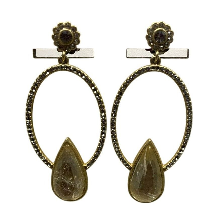 Other Signed Lia Sophia Gold tone & Rhinestone Teardrop Statement Size ONE SIZE - 2 Thumbnail
