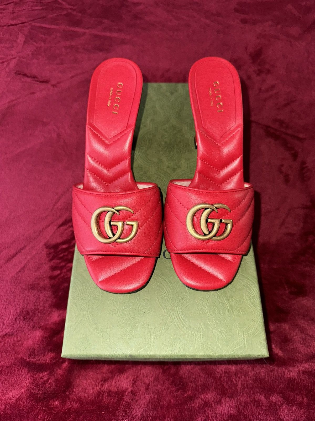 Gucci Gucci Women Marmont Sandal Size US 5 / IT 35 - 4 Thumbnail