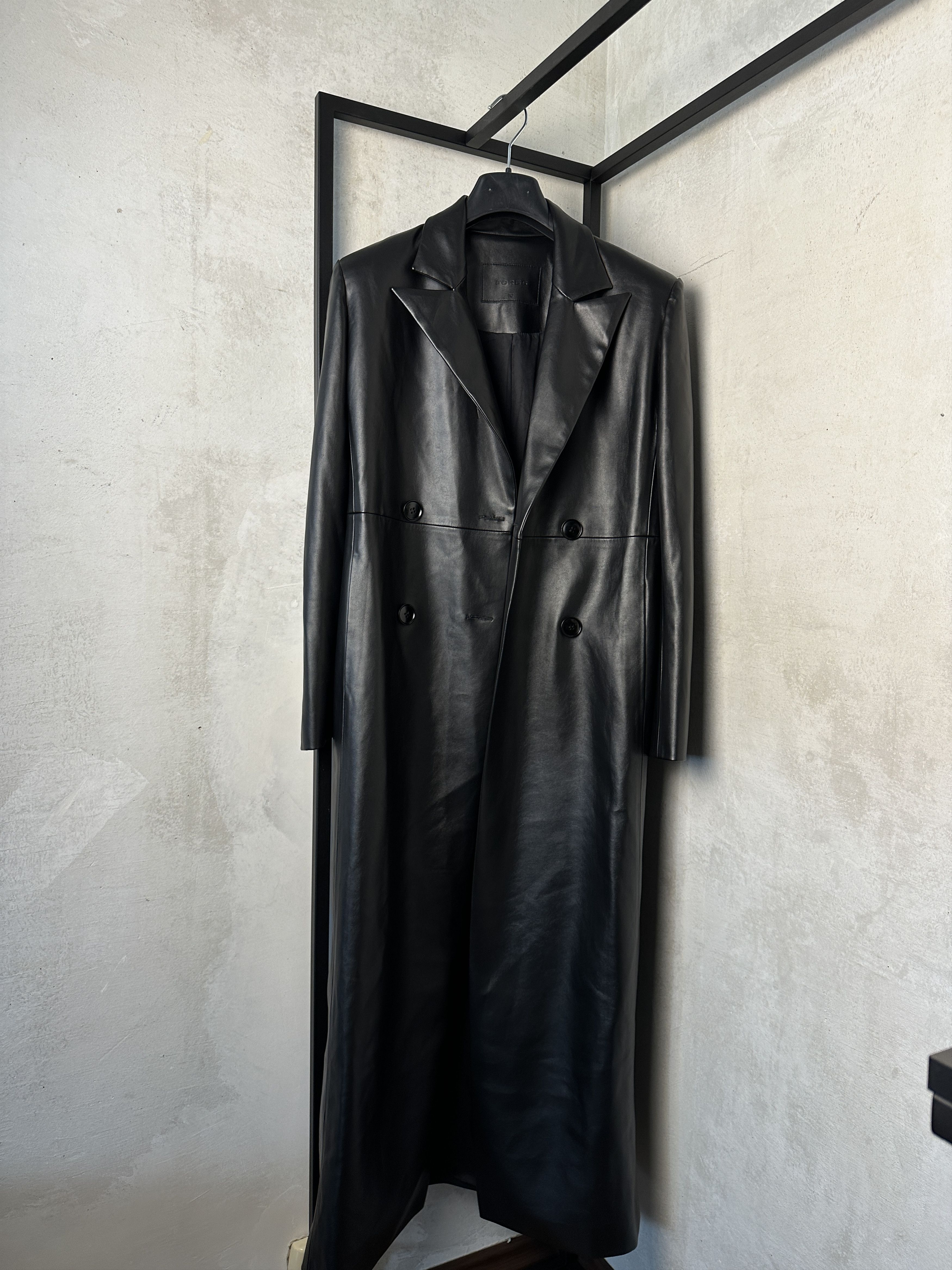 Other Vegan Leather Long Coat Size S / US 4 / IT 40 - 3 Thumbnail