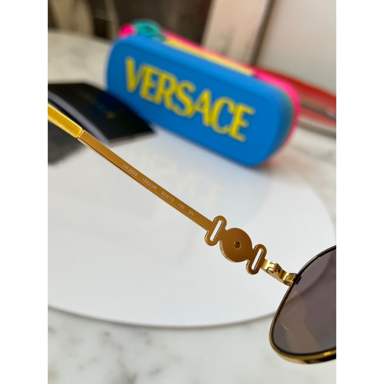 Versace NEW Versace Kids VK2002 Green Mirror Aviator Sunglasses Size ONE SIZE - 7 Thumbnail