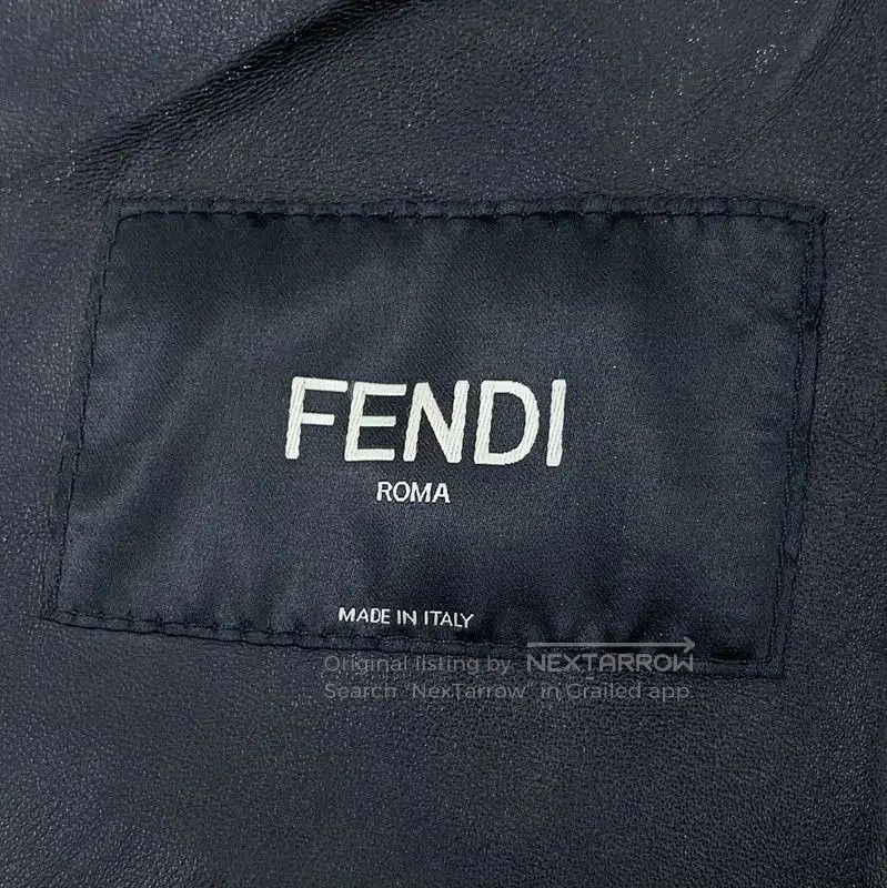 Fendi Fendi Men's Black Jacket with Gold Collar . Size US M / EU 48-50 / 2 - 5 Thumbnail