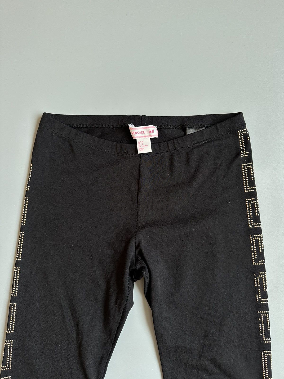 H&M × Versace USED Versace For H&M Black Embellished Leggings EUR 36 US 6 Size 28" / US 6 / IT 42 - 4 Thumbnail